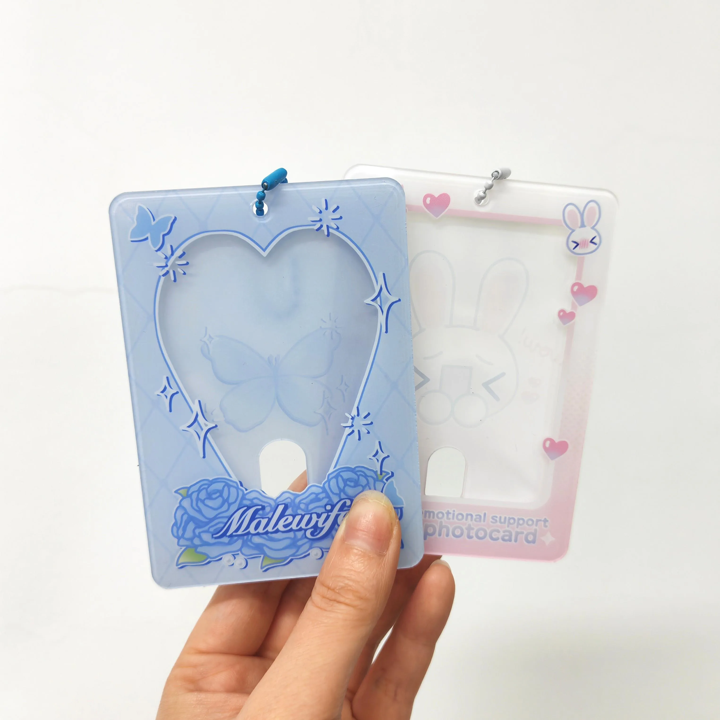 Симпатичные дизайнерские Мультяшные фоторамки со звездами держатели для карт акриловые мини-фотокарточки брелки ключей