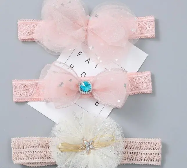 Baby girl  beautiful crown bow headdress Headband