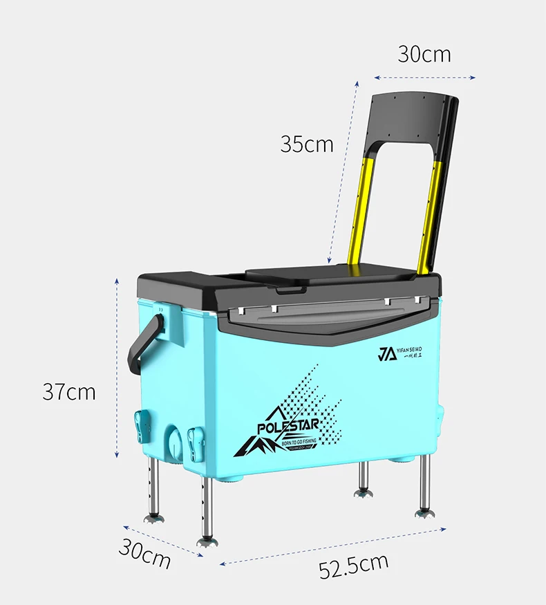 2023 Customized Polypropylene Rust prevention 29L ice cooler tackle box fishing fishing box storage fishing tool box