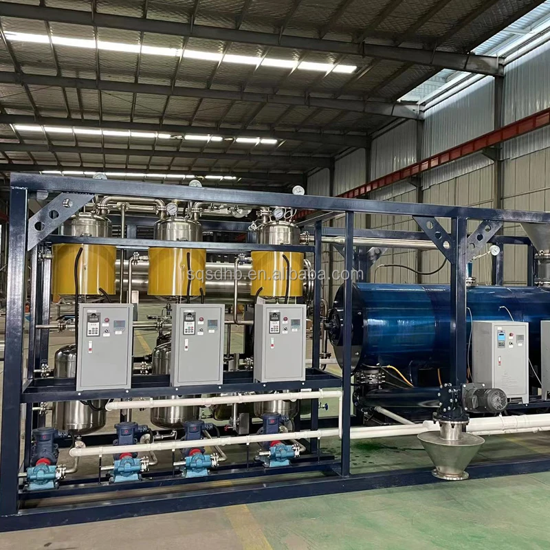 China Electric heating Full-automatic small scale recycling waste tires rubber into oil pyrolysis machine / equipment