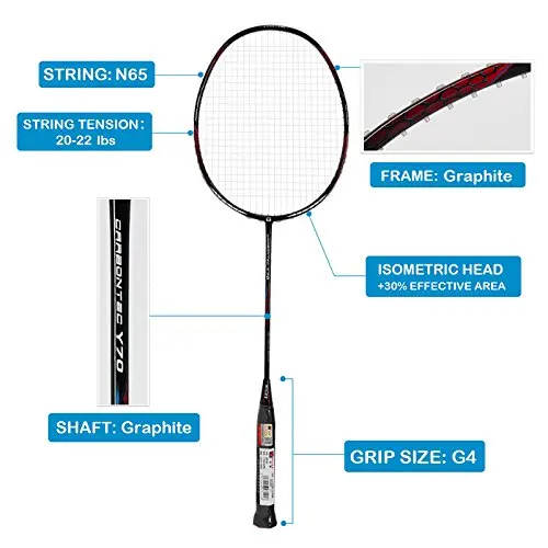 Whizz 4u 80-84g  lightweight Y70  full carbon fiber badminton racket