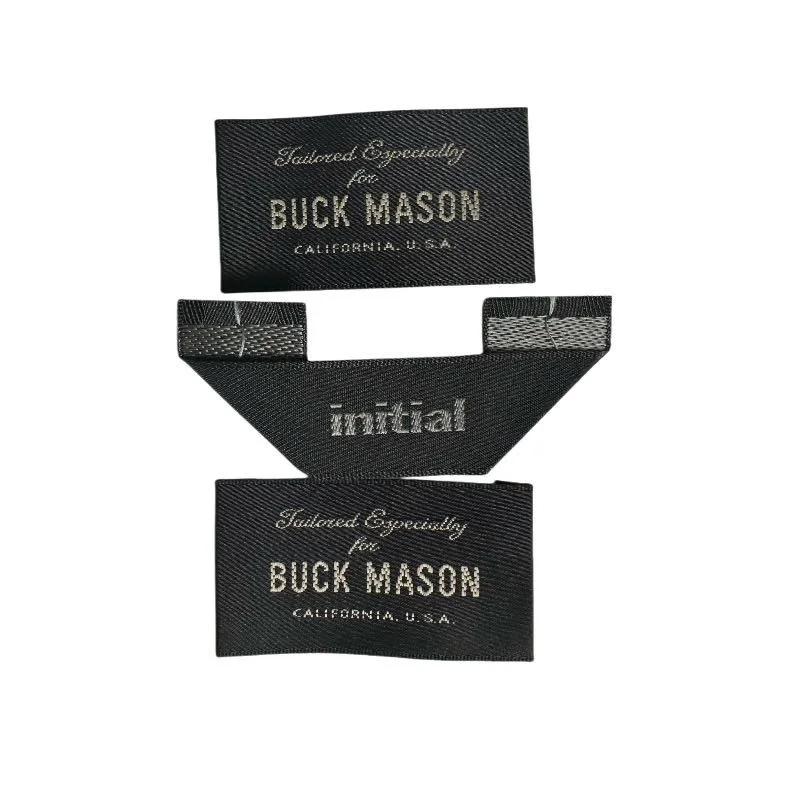 High Density Machine Weaving Polyester Neck Labels for Shoes Garment Caps Hats Vintage Style