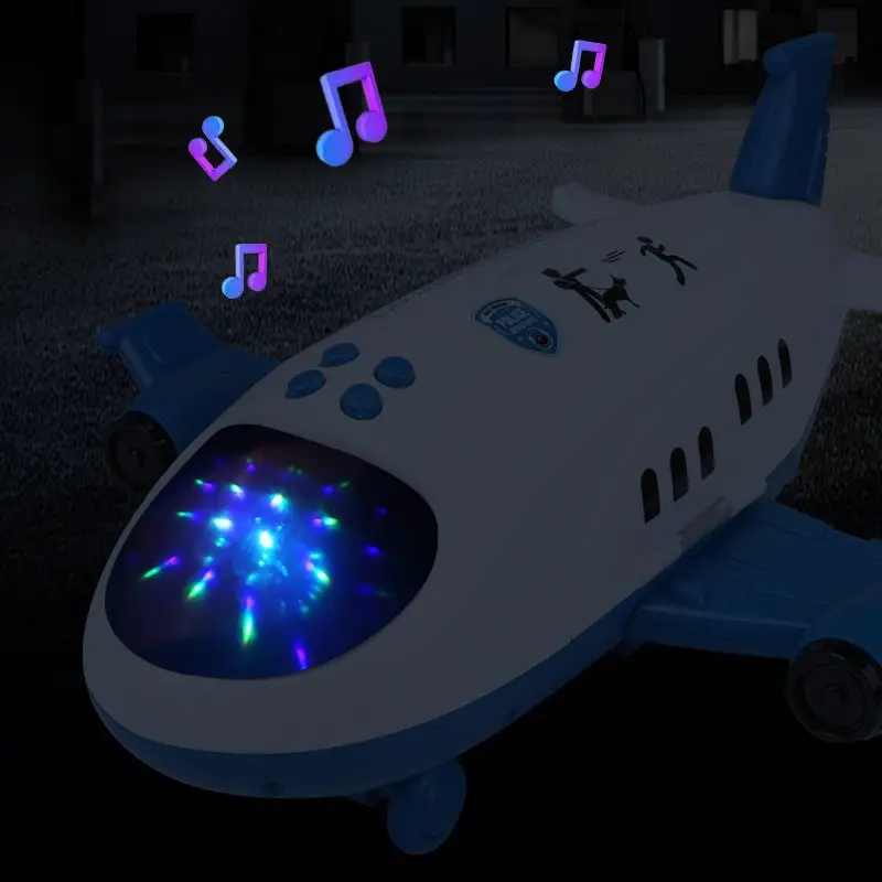 Children Electric Toy Cargo Aircraft Storage Airbus Alloy Car Slide Orbital Airport Battery Operated Airplane Toys for Kids