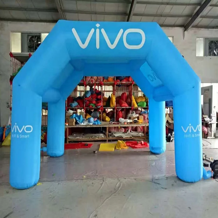 Wholesale Hgh Quality Double Tubes Durable Inflatable Entrance Arch Tent 4 Legs For Event