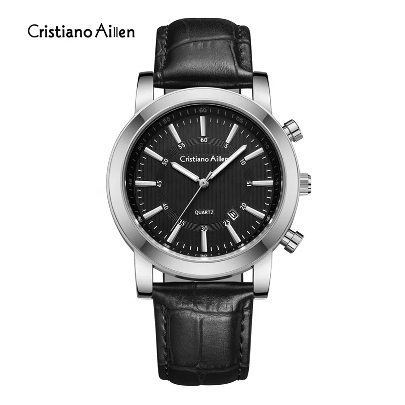 high quality mens custom OEM quartz  manufacturers wholesale wristwatch leather band quartz watch wrist watches for men