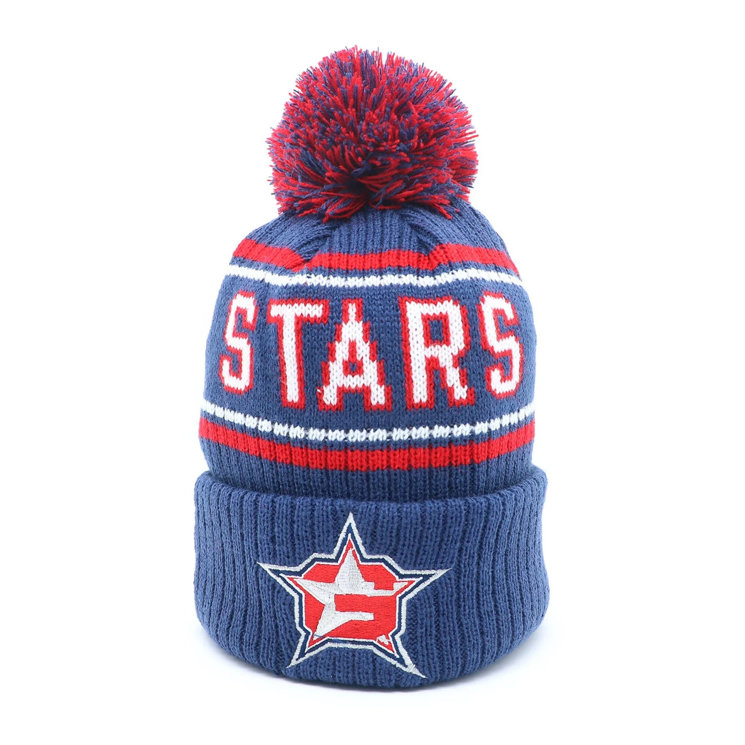 Custom Sport Men Womens Winter Hats 2023, High Quality Thick Wool Lining Pom Pom Beanies Manufacturers