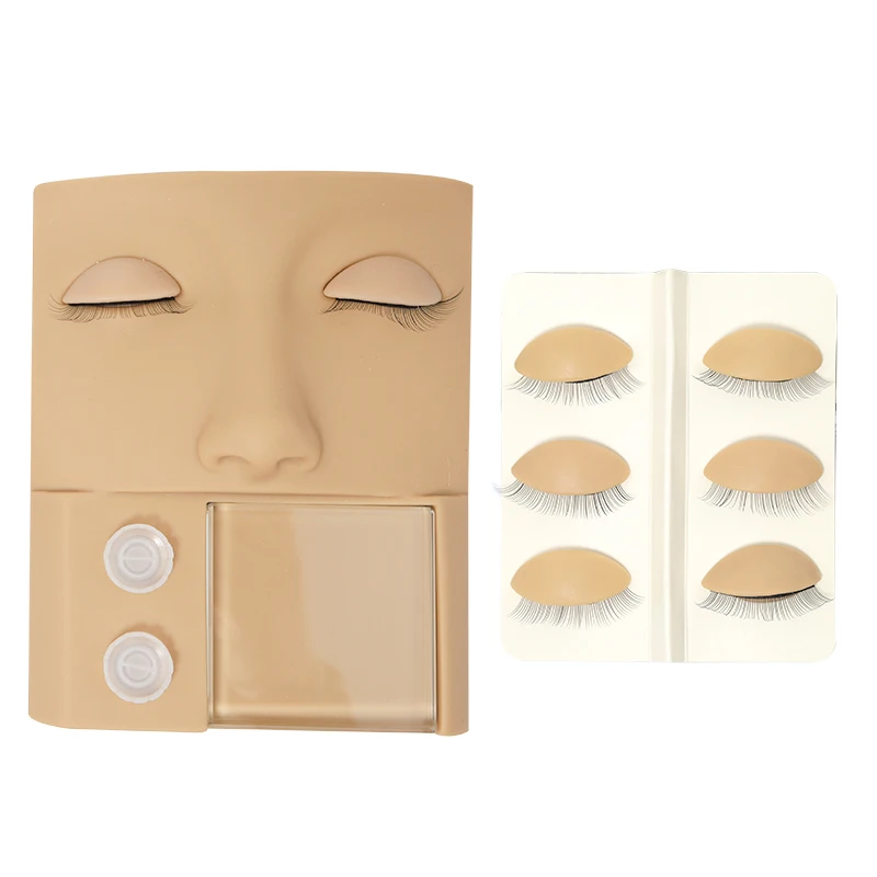 Mannequin Head Dummy Replaced Eyelash Extension Supplies Lash Training Tools for Makeup Practice Eye Lashes