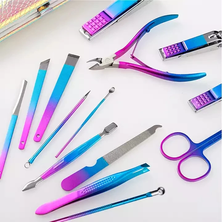 Manicure set personal care 7/10/12/15 pcs  manicure set nail clippers pedicure kit
