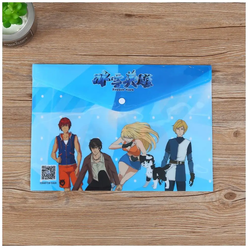 
Custom Plastic button file folder/plastic file folder with fastener 