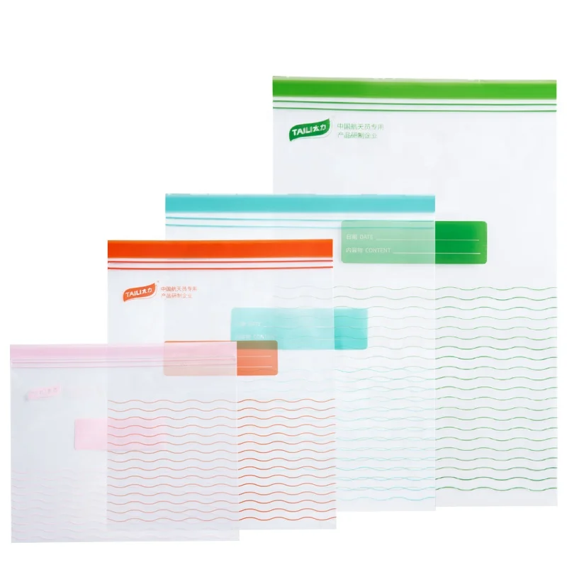Taili New Design Eco-friendly Press Seal Zip Lock Plastic Bag Waterproof Food Zipper Bag For Keeping Food Fresh