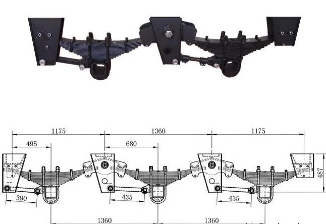 good quality semi trailer parts American type mechanical trailer suspensions