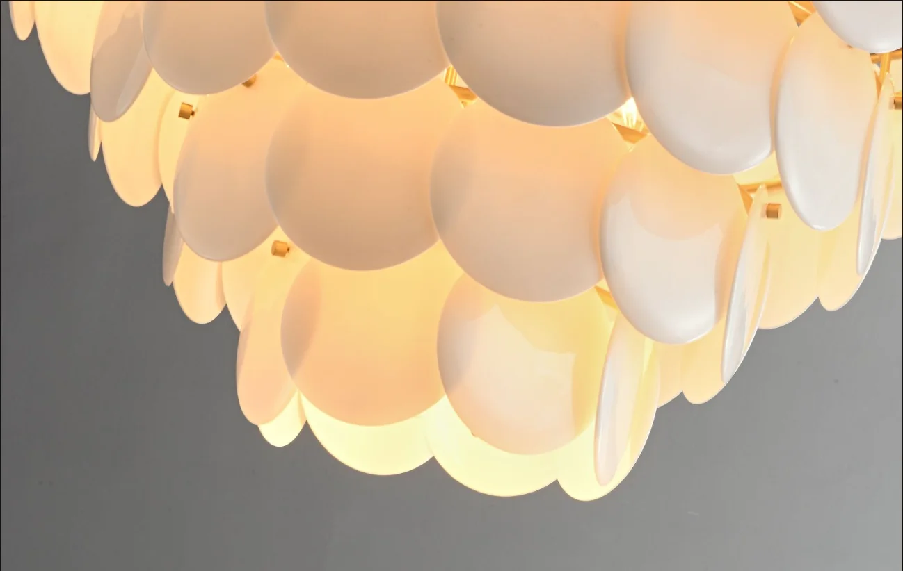 High performance luxury design hardware indoor hotel living room petal wrapping design chandelier pendant lamp