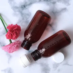 
100ml medicine bottles plastic pill cough syrup bottle 