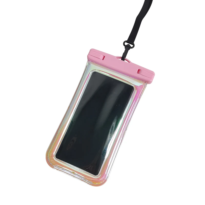 Tpu Floating Mobile Phone Waterproof Pack Rafting Outdoor Beach Camping Waterproof Bag Color Reflective Waterproof Phone Bag