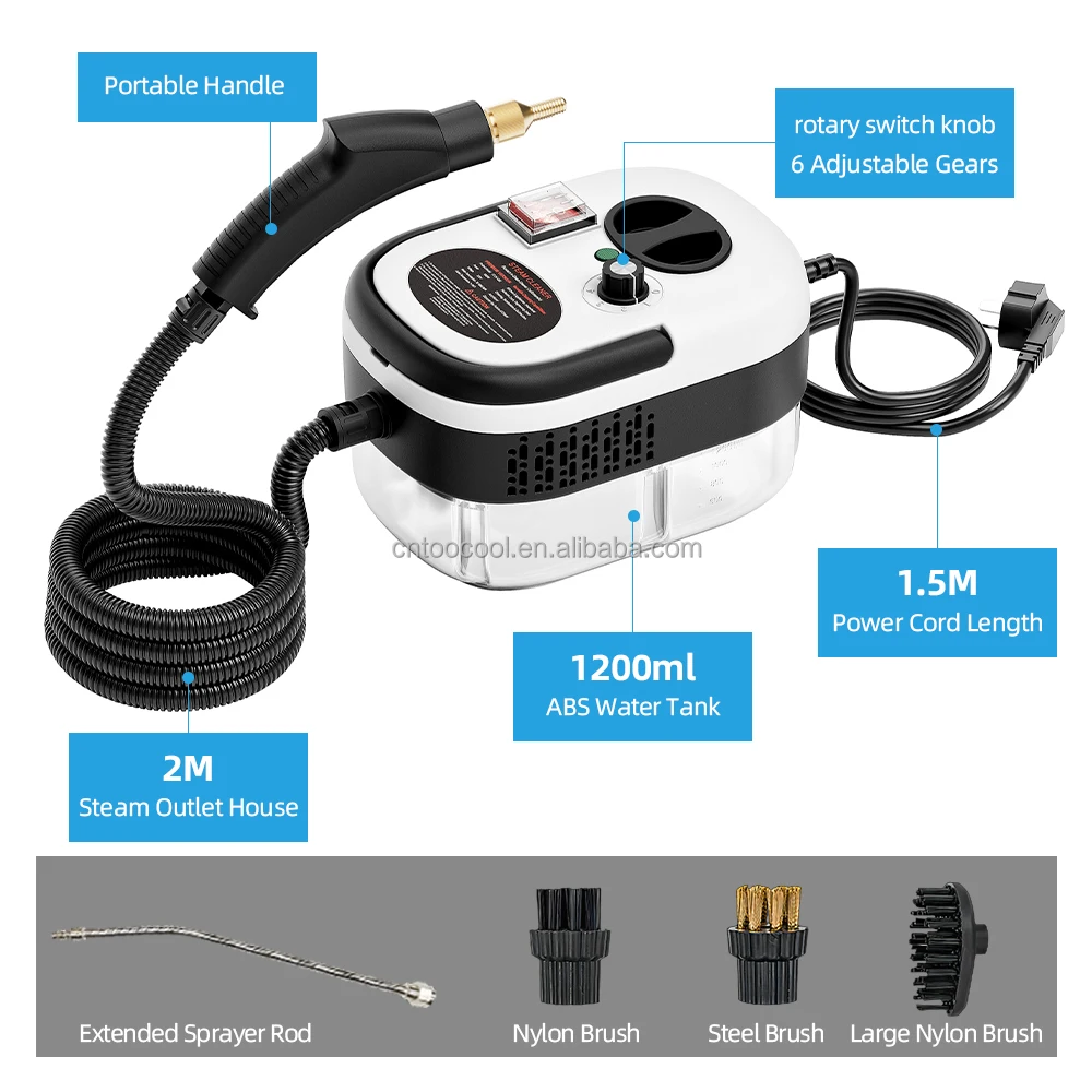 2500W Steam Wash Cleaner Handheld High Temperature Pressure Steam Cleaner For Kitchen Cleaning Greasy Dirt