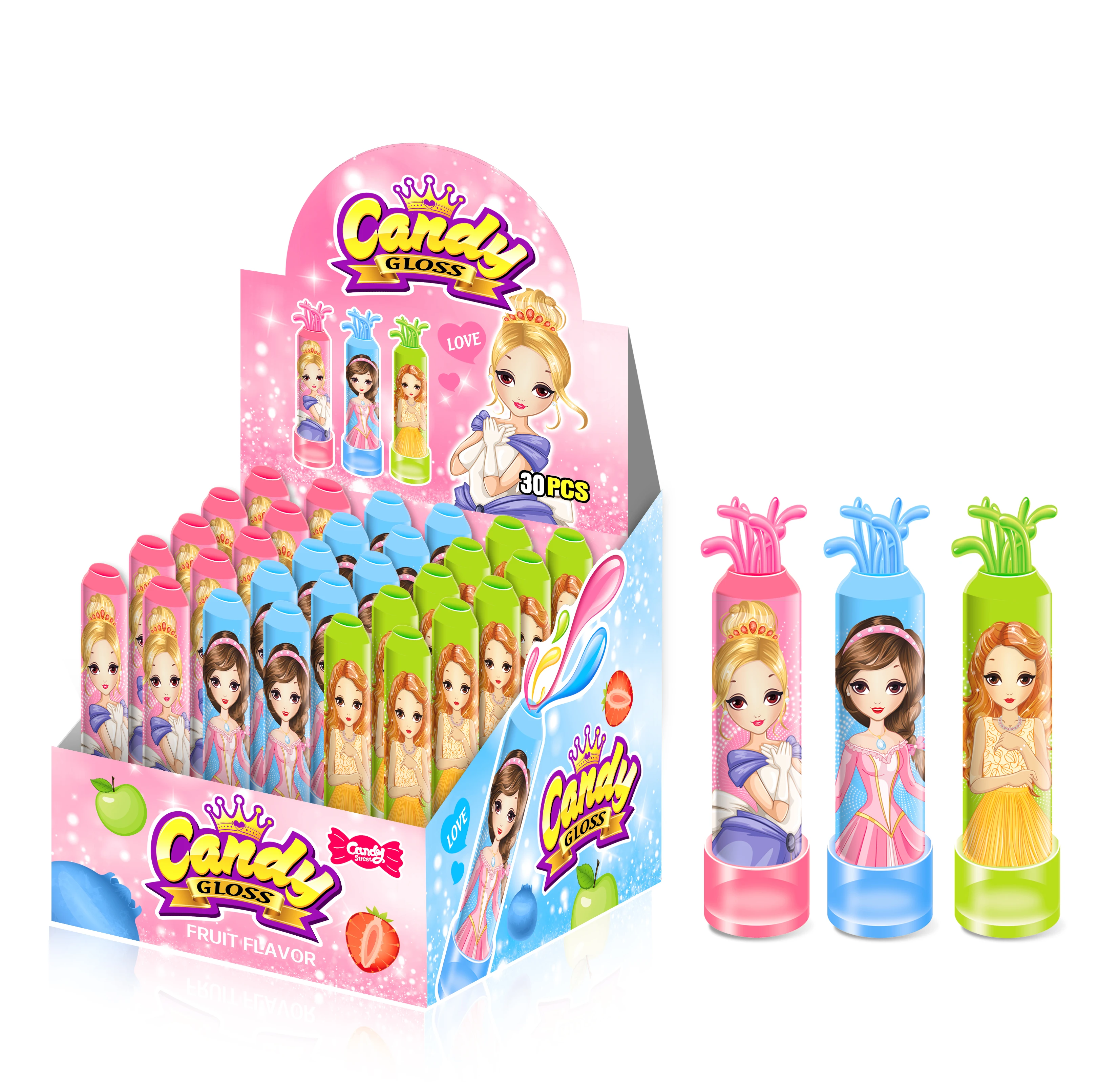 Halal Crazy Lipstick Fruity Candy Jam Lipstick Candy Toy