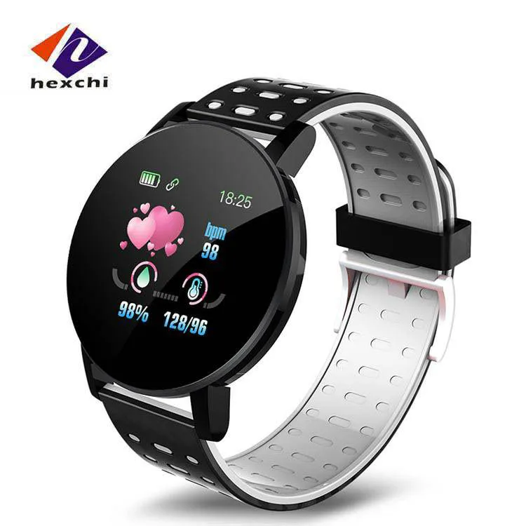 Hot 119 plus smart watch Heart Rate Automatic Sleep Monitoring Blood Pressure Sport Tracker watch for Android Ios Smartwatch