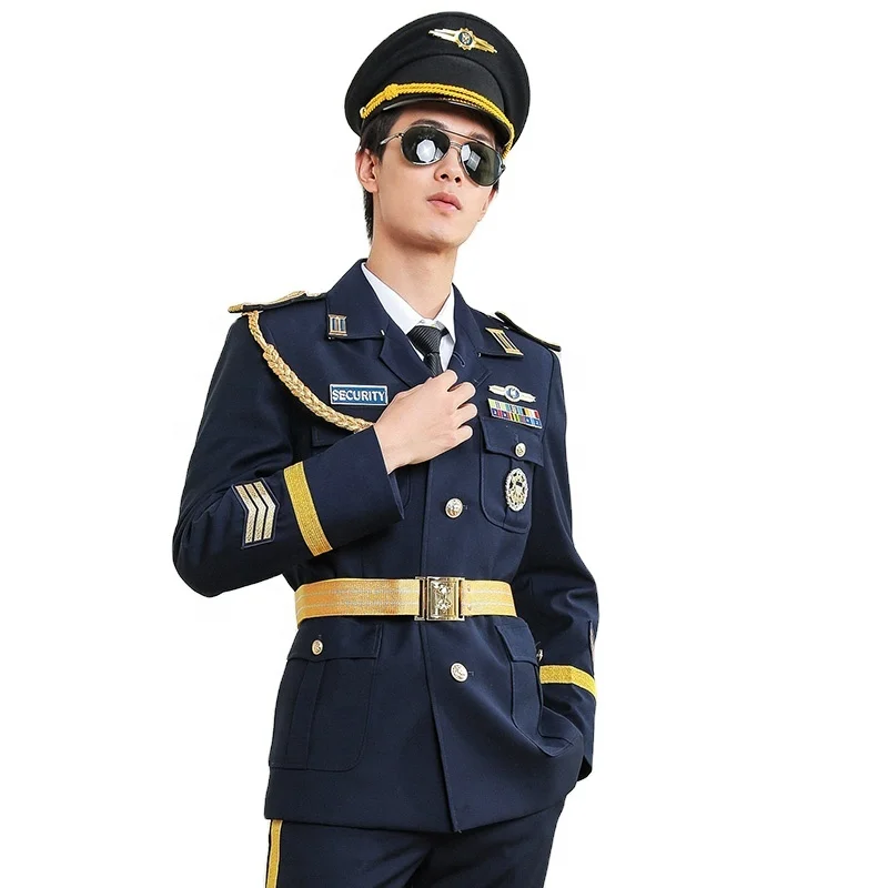 In Stock Fast Dispatch Navy Blue Twill Safety official Guard Officer Security Uniforms