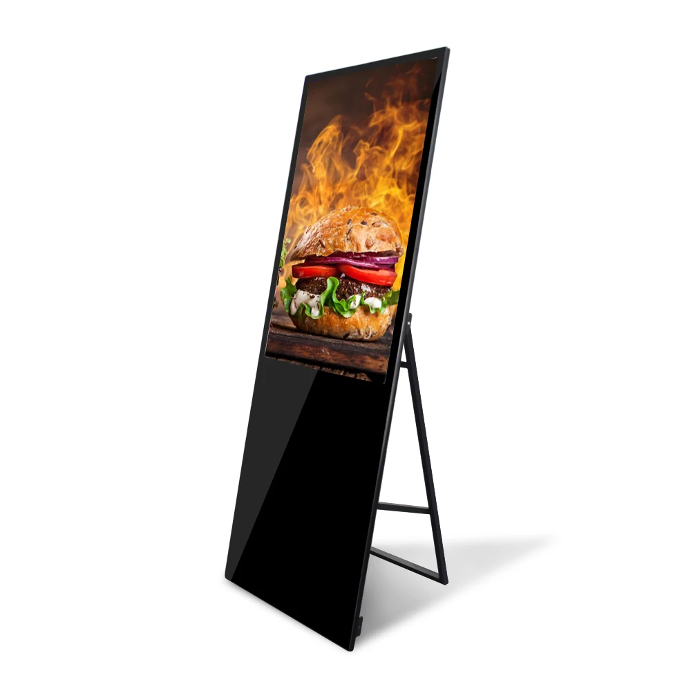 43inch restaurant floor stand android lcd touch screen advertising display digital signage