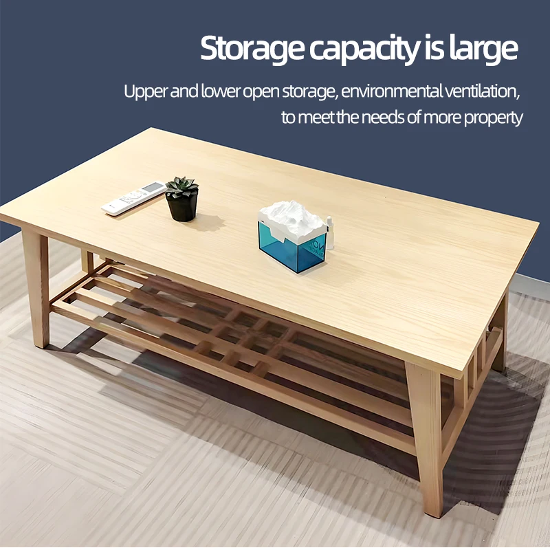 Tea table living room household solid wood tea table small Japanese casual dining table