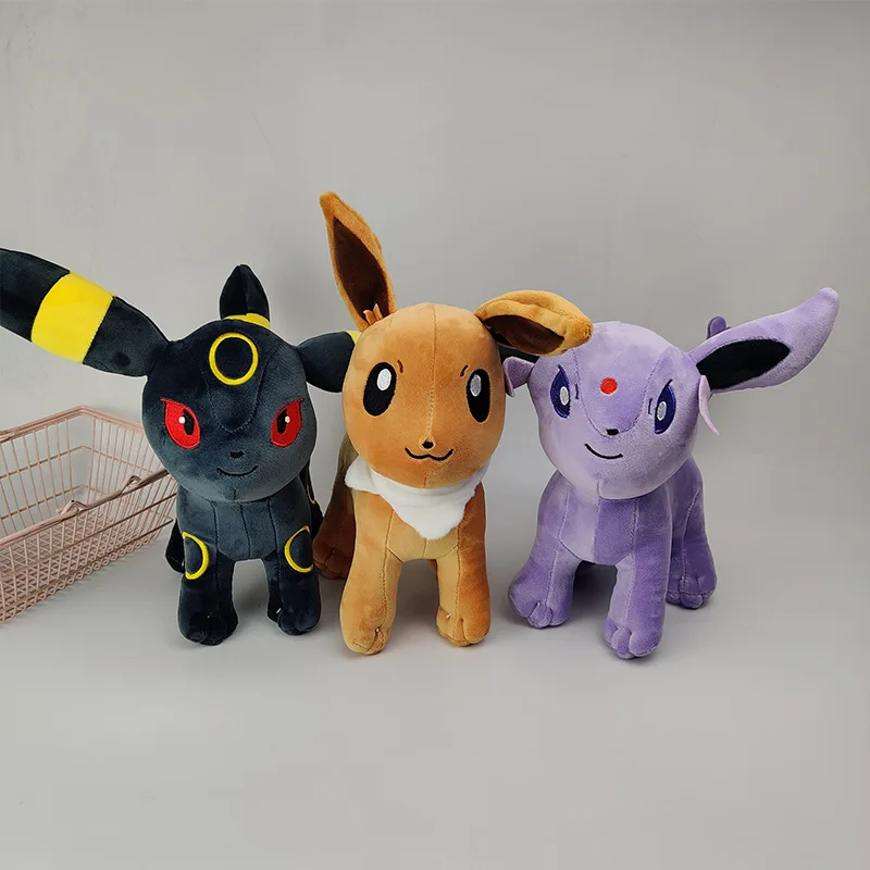 Anime Pokemon Character Standing Posture Eevee Plush Doll Anime Plush Toy Claw Machine Doll