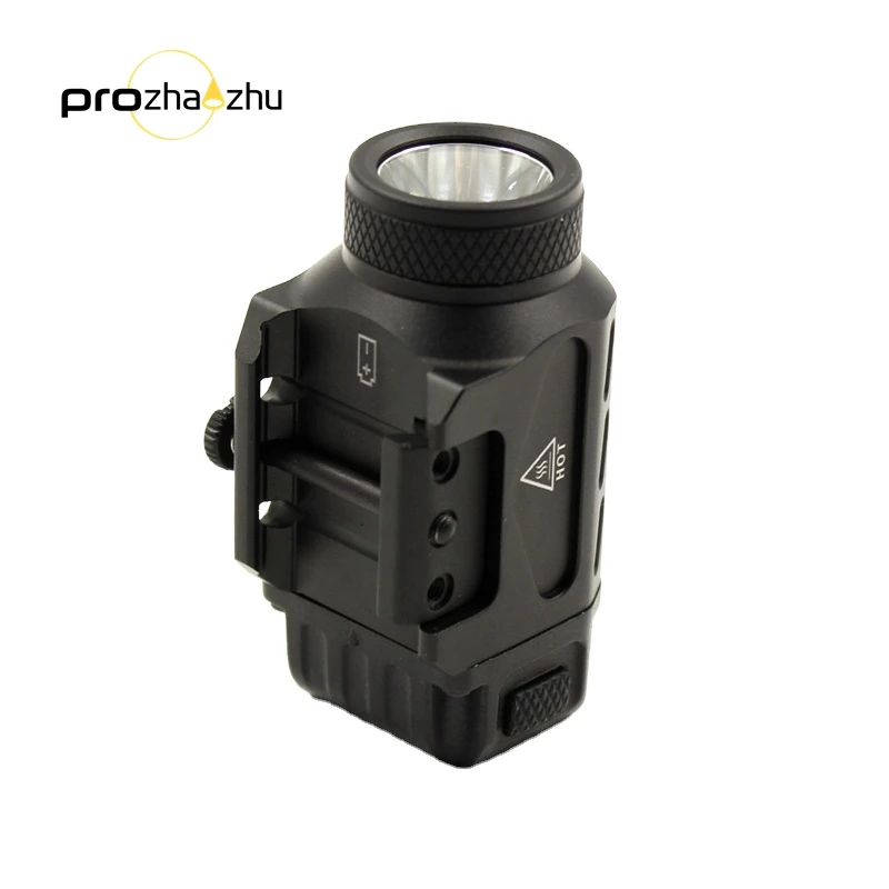 Mini Rails mounted Light IP65 Waterproof 600 Lumen CR123A LED tactical flashlight hunting accessories