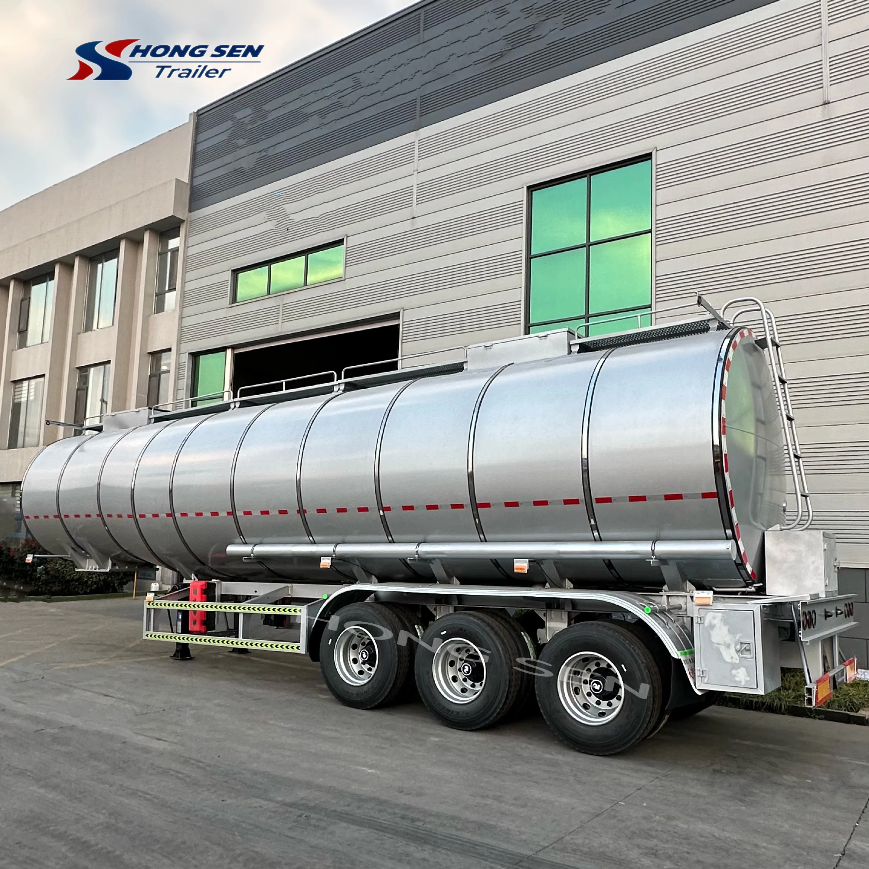 Hongsen Public Heavy-Duty Truck Trailers 3-Axis Various Oil Tankers Liquid Fuels Bulk Cement Liquefied Natural Gas Liquefied