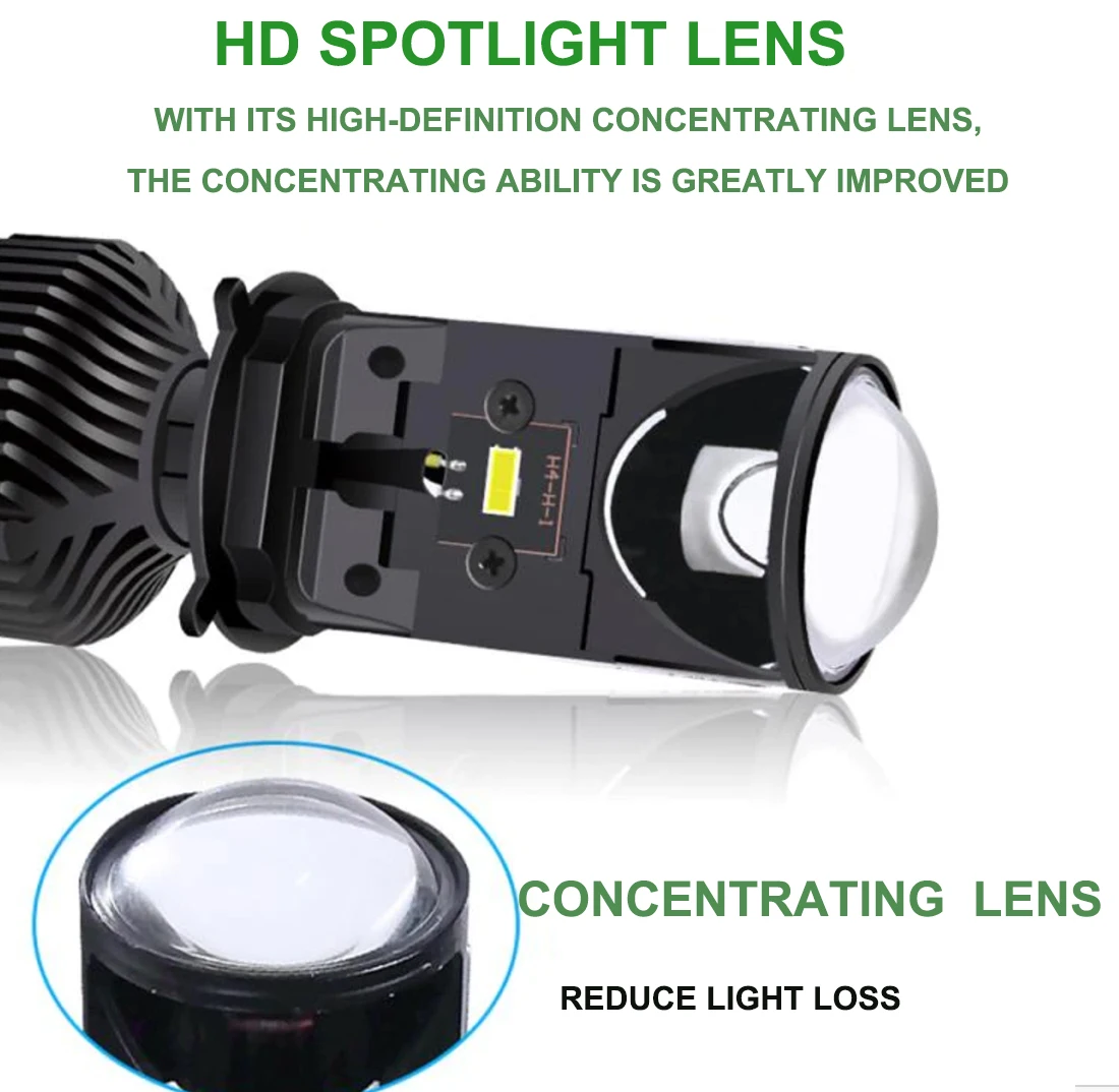 Объектив 45W 16000LM H4 Y6s Lens Y6 led Высокая Мощность h4 светодиодный проектор