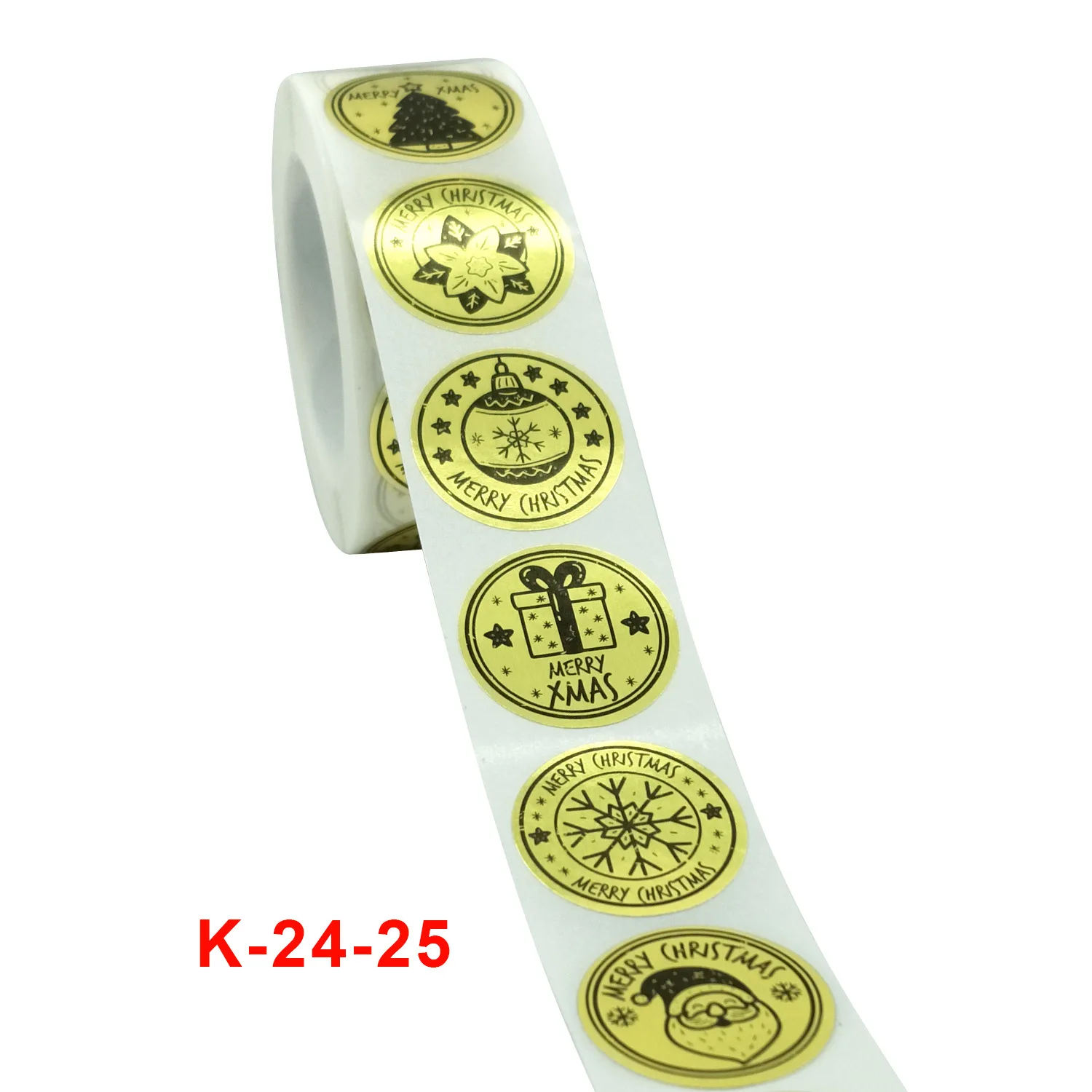 Factory Selling Thank You Stickers Pieces Circular Christmas Label Stickers Window Festive Happy Decoration