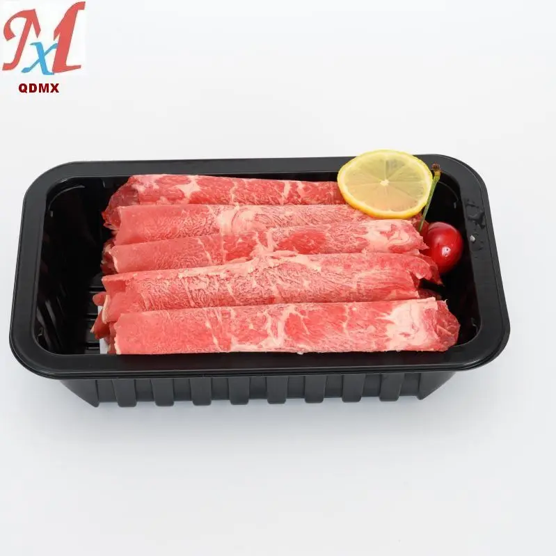 Absorbent rectangular disposable pad box,Food Grade fruit vegetable plastic meat tray,EPS Foam PET/PP food Trays with lids
