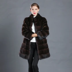 2022 Wholesale natural mink fur coat winter sable fur coat real mink fur coat women