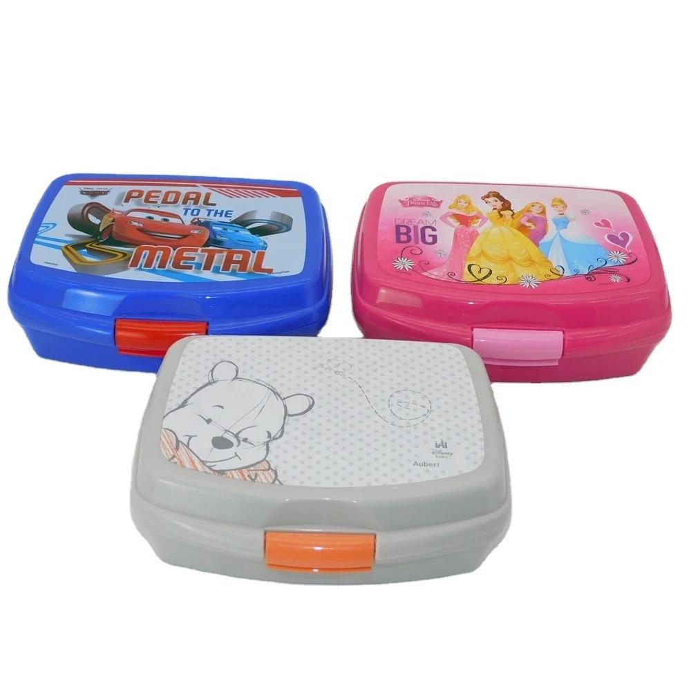 Fashion hard plastic lunch box for kids with locks pp bpa free