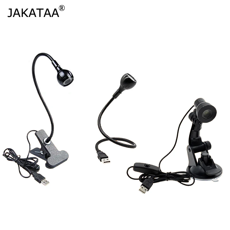  JAKATAA оптовая продажа USB Перезаряжаемый светодиодный ночник зажим для гибкого чтения настольная Светодиодная