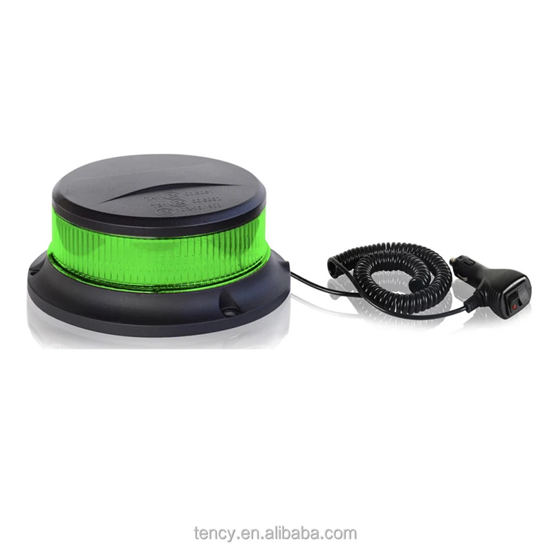 emergency car led warning light emergency R65 Green rotating flashing lights magnet police warning lamp