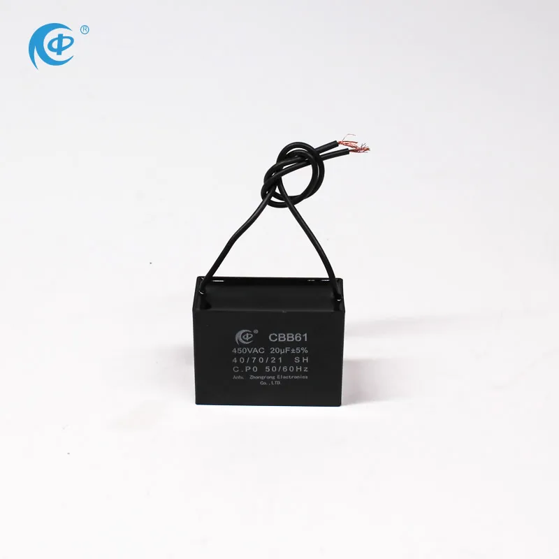 250v 0 65 мкФ/1 35 мкФ cbb61 конденсатор с алюминиевой
