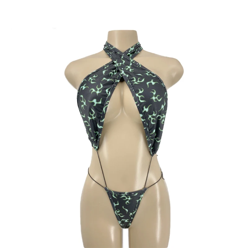 Экзотическая танцевальная одежда с индивидуальным изображением доллара Билла оптом Ailangke 2021 новый цельный костюм для стриптиза