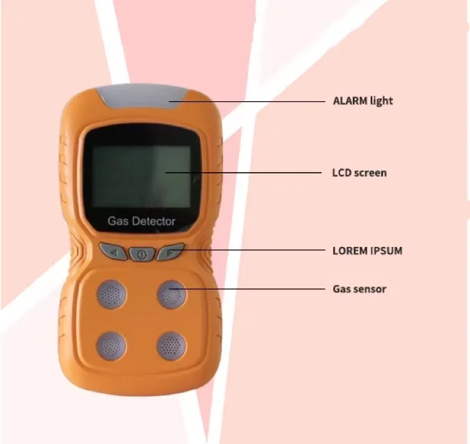 Handheld multi-detector gas analyzer with data recording and downloading functions