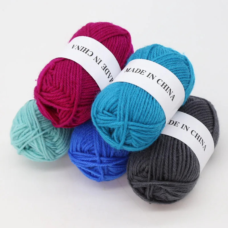 Ручная работа медведь Материал Упаковка Сделай Сам мягкая акриловая смесь меняющая цвет Радужная пряжа