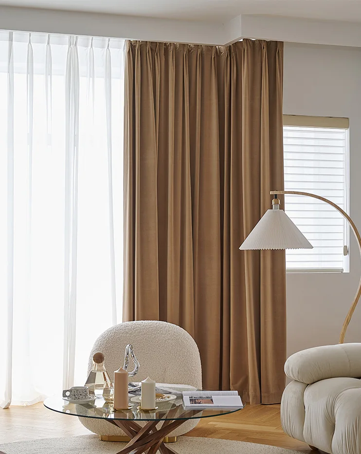 living room curtains luxury sunblock fabric
