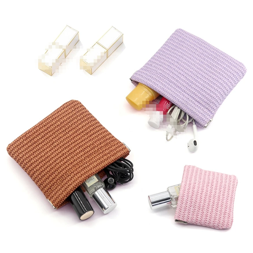 New Self-closing Shrapnel Cable Storage Bag Portable Key Bag Traveling Mini Cosmetic Bag Automatic Closing Squeeze Coin Purse