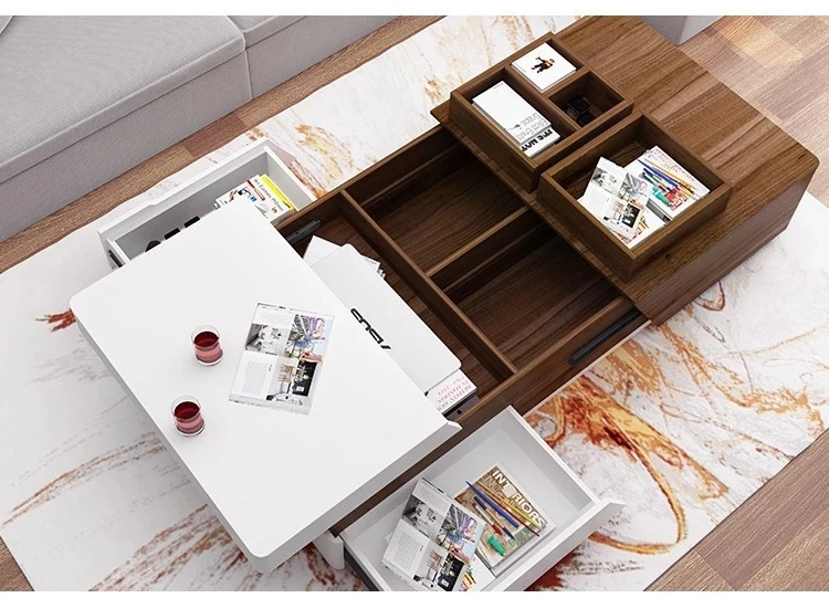Space saving living room modern cheap wood folding lift top adjustable coffee tables
