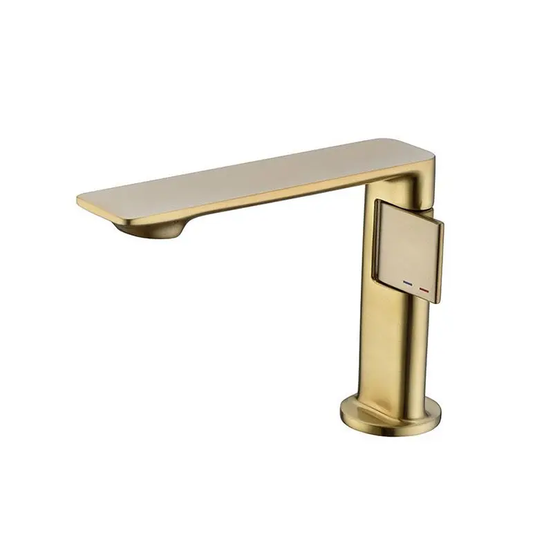 2024 New Design Brushed Gold Basin Mixer Tap Bathroom Mixer-Style Design Bathroom Faucets Basin Faucet