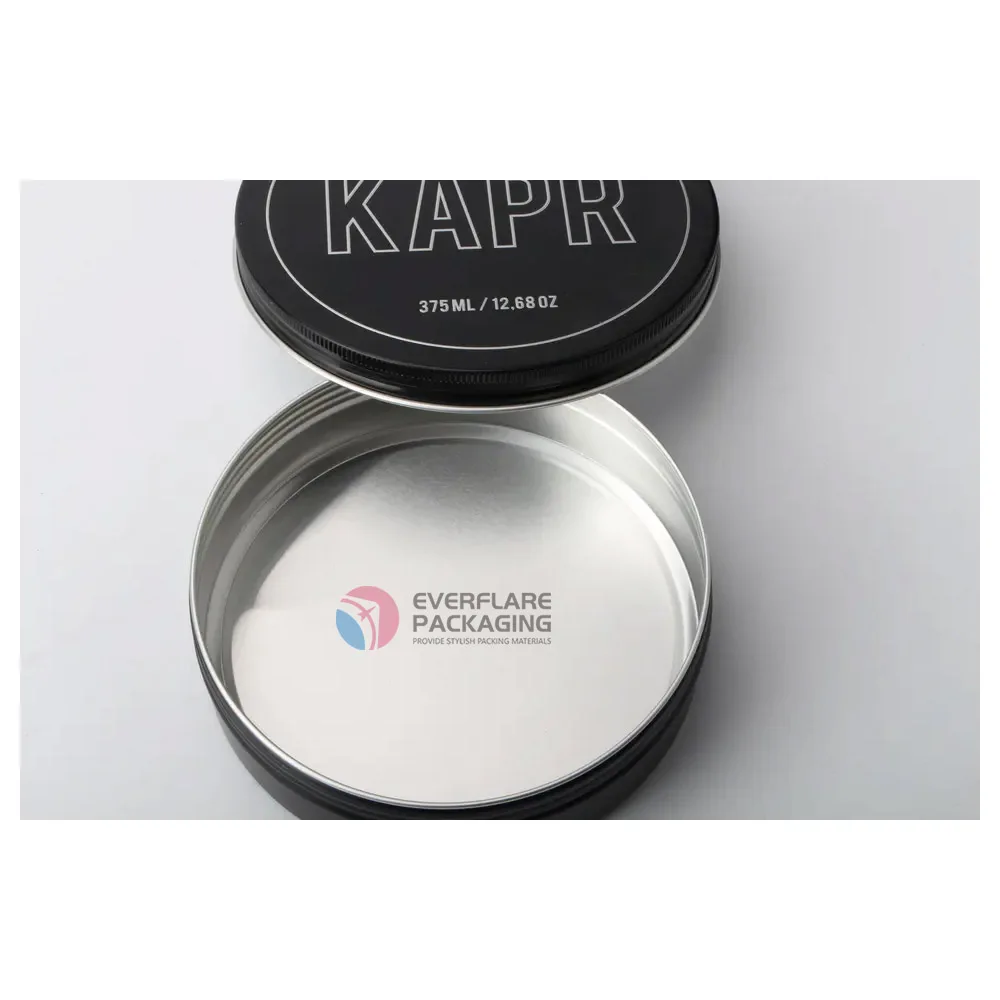 Custom Empty Round Storage balm oils tea daddy packaging Metal Aluminium tin/ can/ concentrate jar