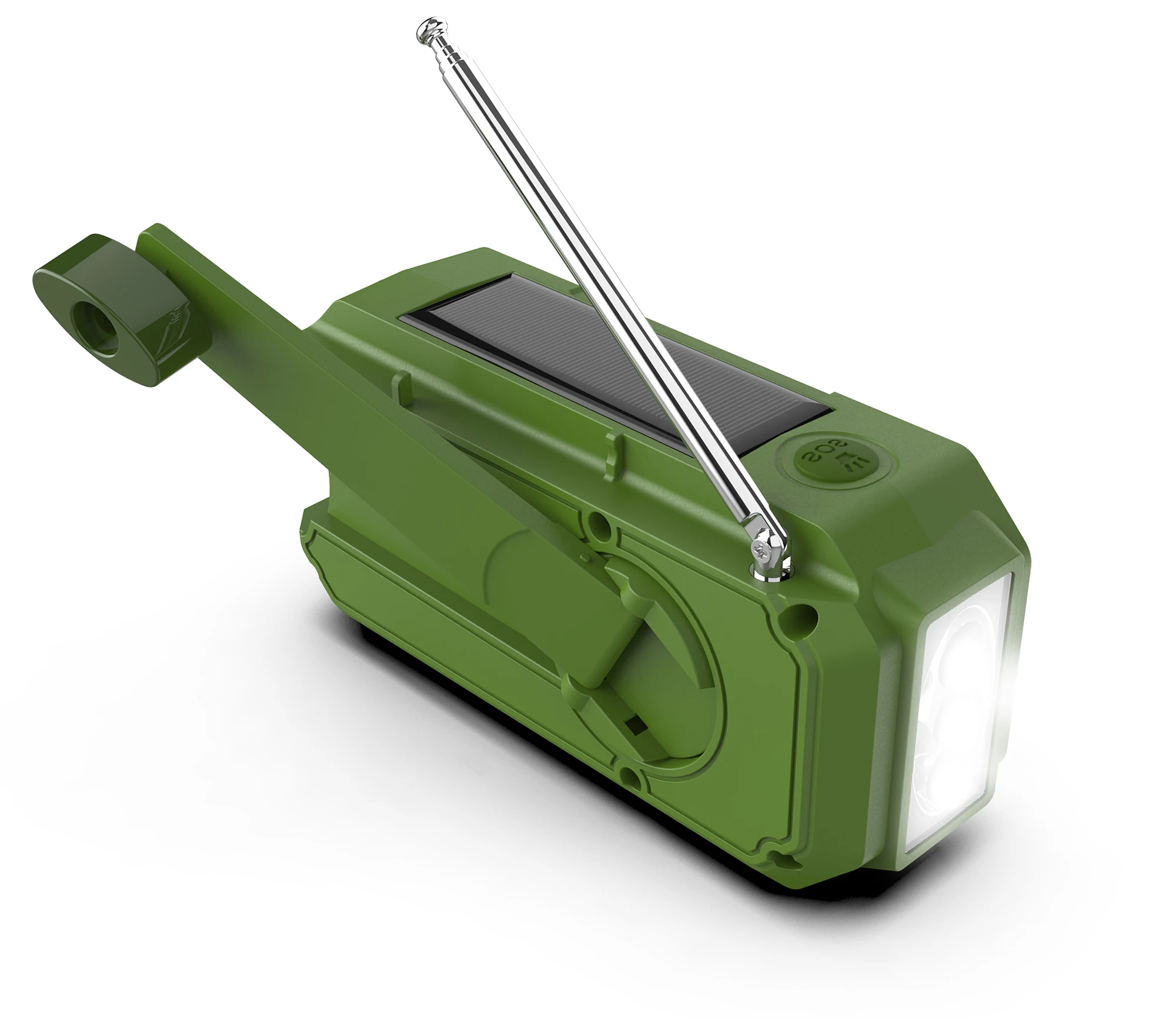 Amazon hot sell  Disaster Kit Emergency Solar Hand Crank Portable Weather Radio with 3  grade light