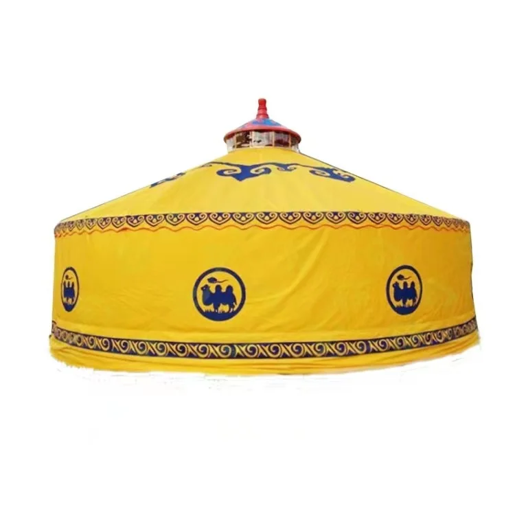 Luxury single slope steel wood frame mongolian yurt waterproof house yurt tent