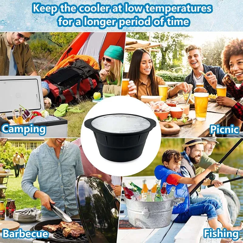 Factory Customized Extra large Reusable Round Ice Bath Chiller Silicone Ice Bath Mold with Lid for Cold Plunge Tub