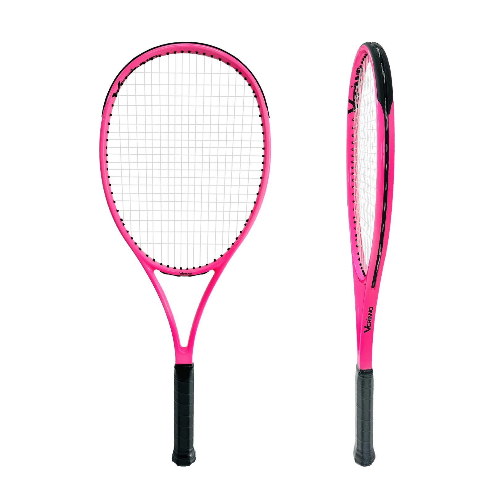 Hot Sale Optical Pink Glow in the dark carbon fiber head tennis racquet blade 98