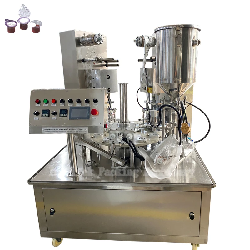 
Wenzhou Supplier Auto Church Holy Double Foils Communion Juice Biscuit Cup Filling Sealing Machine 