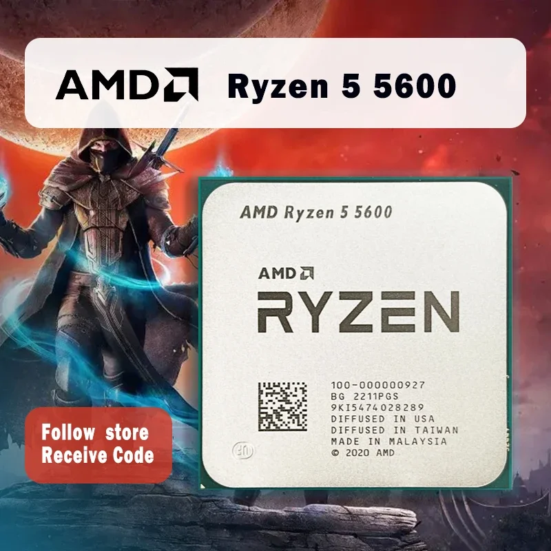 Новый AMD R5 5600 R5 5600 лоток 3,5 ГГц 6-ядерный 12-ниточный процессор 7 нм L3 = 32 м 100-000000927 разъем AM4