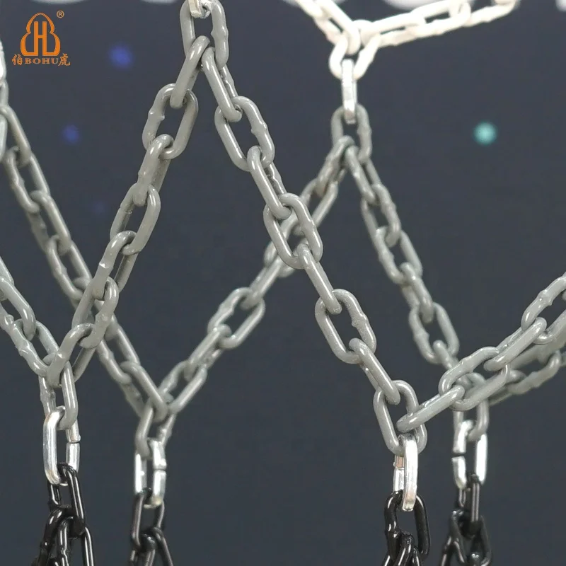 BOHU 2.8mm chain SPURS white grey black Alloy Steel professional basketball Net Chain outdoor